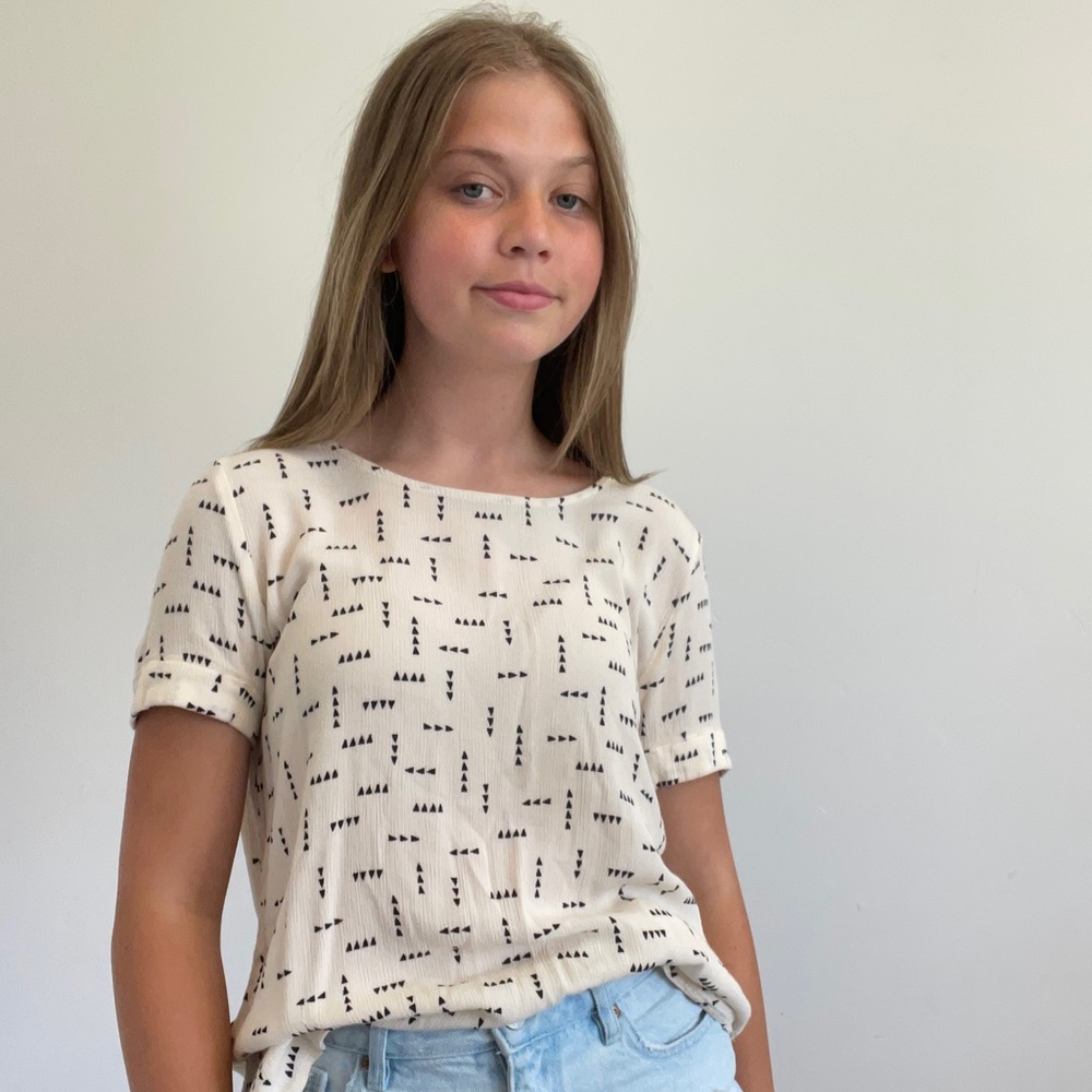 WHITE PRINTED TEE FROM BOHME